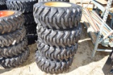 Four Skidsteer Tires 12/16.5 on Rims