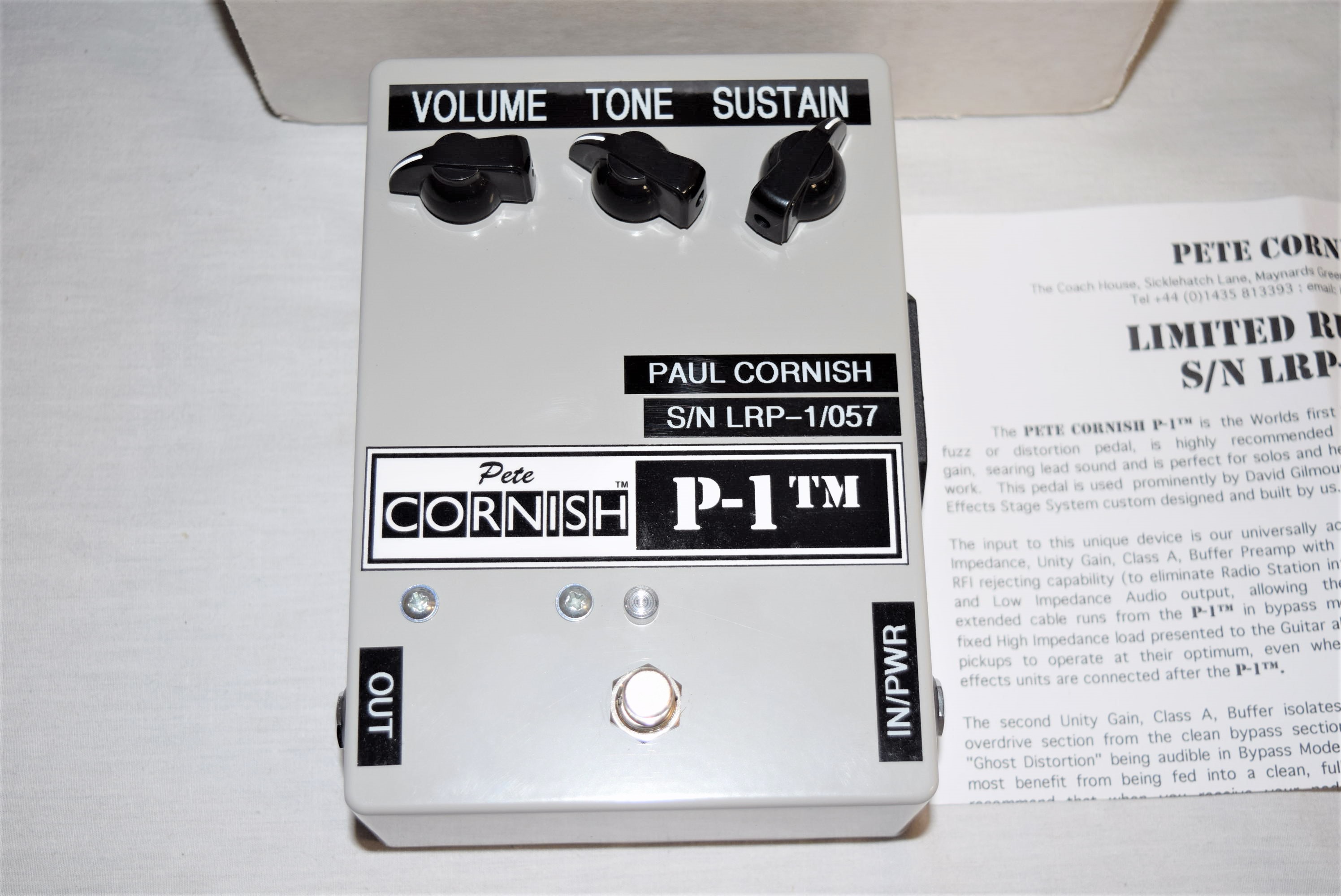 Pete Cornish P-1 TM Distortion Pedal | Proxibid