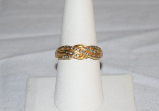 Estate Yellow Gold Diamond Band