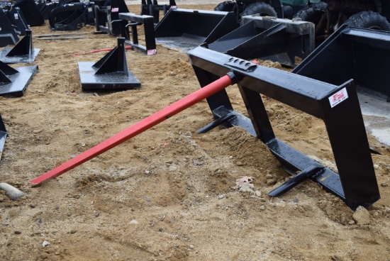 NEW  Kivel Skid Steer Hay Bale Spear Attachment
