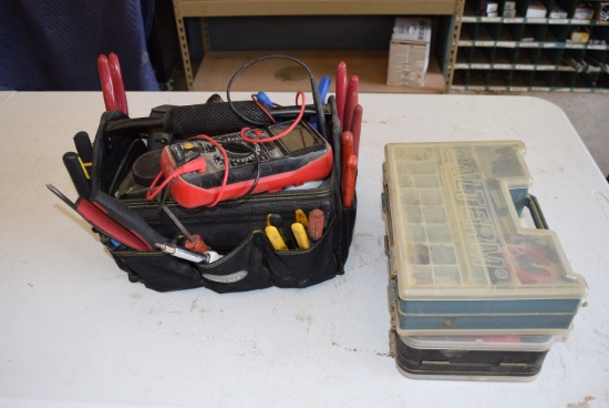 Two Organizers and Tool Bag Fill w/Elec. Tools