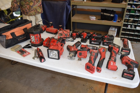 Large Lot Milwaukee Tools and Batteries