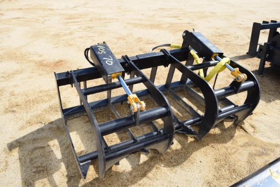 NEW 60 Inch Wildcat Skid Steer Dual Cylinder Root Grapple