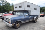 1989 Dodge 350 Dually Truck with Camper