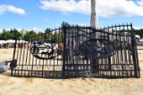 Wrought Iron Bi-Parting Gate with Deer Design