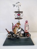 Chipmunk on motorcycle
