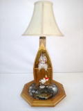 Lamp with Chipmunk catching bluegill