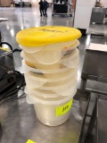 Stack of 6 qt containers