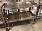 Stainless cart on casters