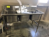 3 tub stainless sink