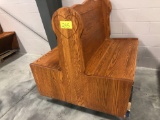 Oak booth seats, 7x the bid, complete with tables and brackets