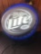 Miller Lite Lighted Bottle Cap sign, approx 24 inches across