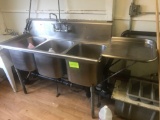 3 bay Stainless Steel sink.