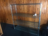 Metropolitan wire Corp. wire shelving. 5 foot long, 62 inches tall, 18 inch deep shelves