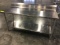 Stainless steel table with backsplash 72 x 30 inch top, 36 inch countertop height