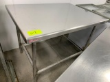36 inch x 48 inch Stainless Steel Table