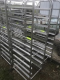 Bakery Rack on casters, stainless, approx 72 inches tall