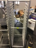 Aluminum bakers rack, approx 6 foot tall