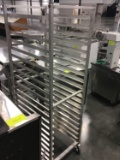 Aluminum transport cart, model OUR-1820-3. On casters 68 inches tall