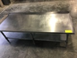 Stainless steel table, for griddles and deep fryers, 72 x 30 top, 23 inches tall