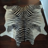 Zebra Cow hide rug
