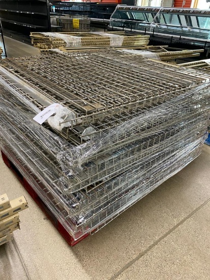 Pallet of wire shelving for Keyhole racking