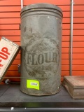 Metal flour container