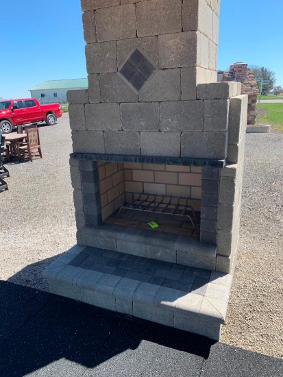 outdoor fireplace