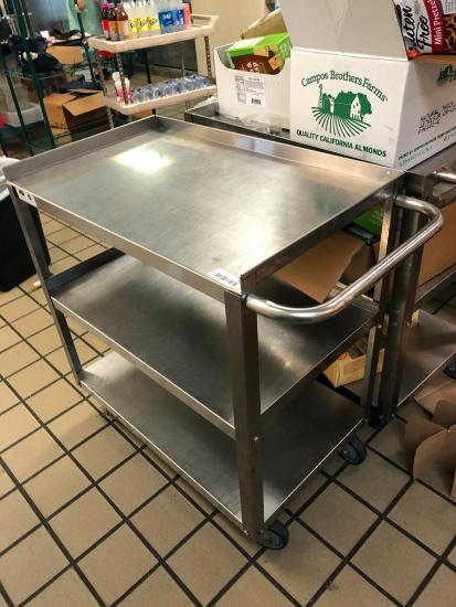 3 shelf stainless rolling cart