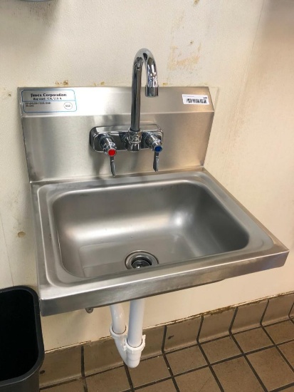 17" Stainless wall sink