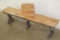 #2194 Extend-a-bench w/4 leaves, Rustic Cherry two toned 72