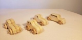#2165 Set of 4 Wooden Cars