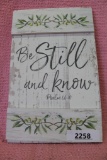 #2258 Be Still and Know plaque