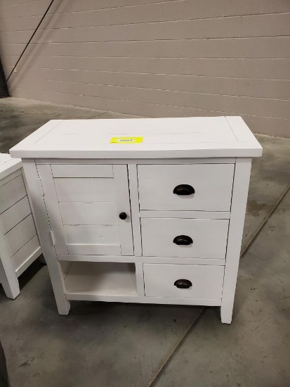 White painted cabinet, 32 inches wide