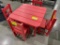 Poly Child's table w/4 chairs Red