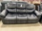 Champion Black Reclining Sofa