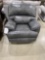 Gray leather recliner