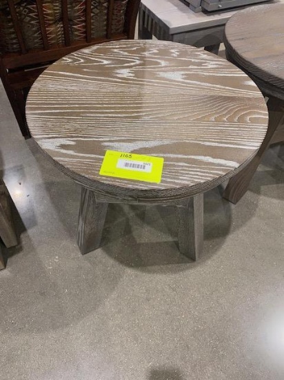 Oak 22" round side table 22" h Stain: Suede
