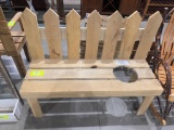 Picket bench with flower pot cut out 48