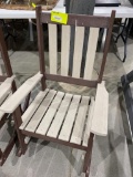 Poly weathered cream and brown rocker