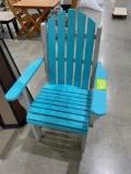 Poly teal and gray chair
