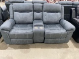 Knoxville Charcoal Gliding Loveseat