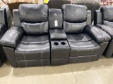 Champion Black Gliding Loveseat