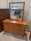 Cherry 6 drawer dresser with mirror Stain: FC20830