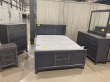 5 pc. Brown Maple Queen Bedroom Set Stain: Driftwood