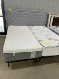 King Bed and Memory Foam Mattress set w/fabric headboard