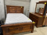 3 pc. Rough sawn Maple Bedroom Set Stain: Michaels Cherry