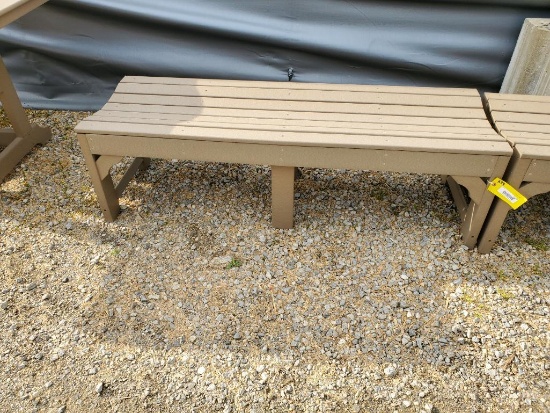 Brown poly bench -Times 6