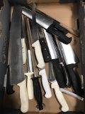 Box of assorted knives