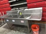 3 compartment sink with drain boards